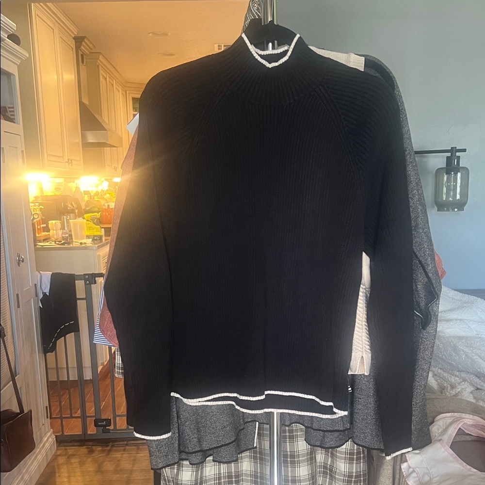 Izod Black Turtleneck Sweater for Women